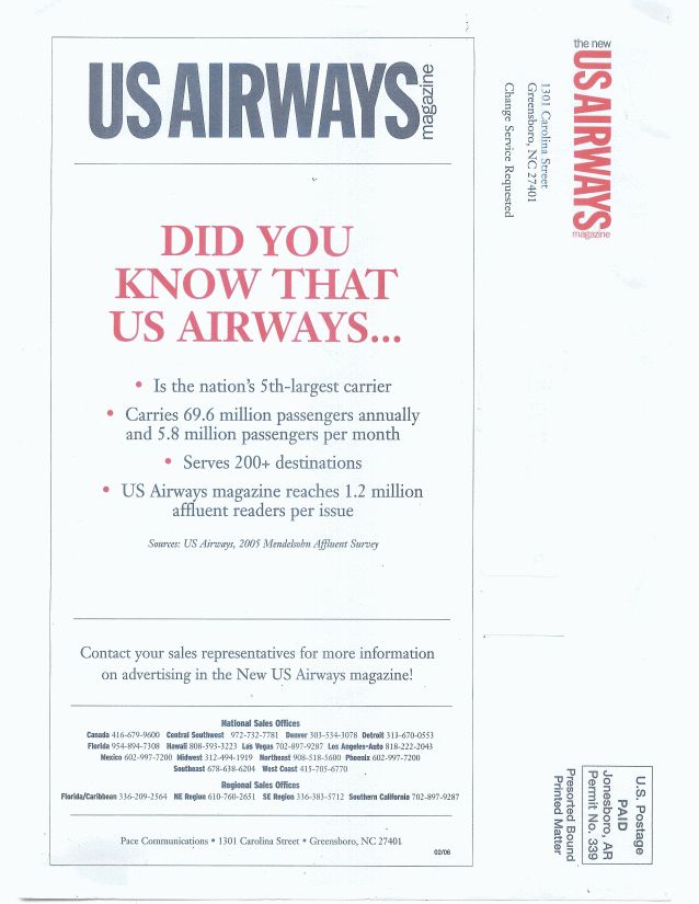 U.S. Airways Article U.S. Airways Article!